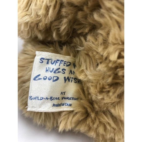 Build A Bear Classic Light Brown Shaggy Fur Bear Plush W/Outfit Pink Black Skirt - Picture 8 of 12